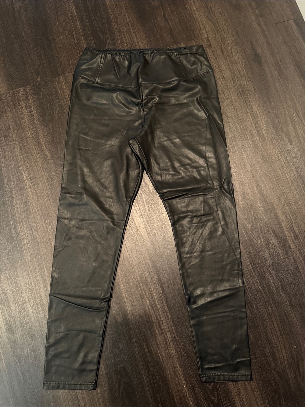 Black Faux Leather Women’s Pants